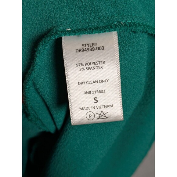 Lush Women's Small Novak Split Neck Three Quarter Sleeve Dress Popover Green - Picture 5 of 10